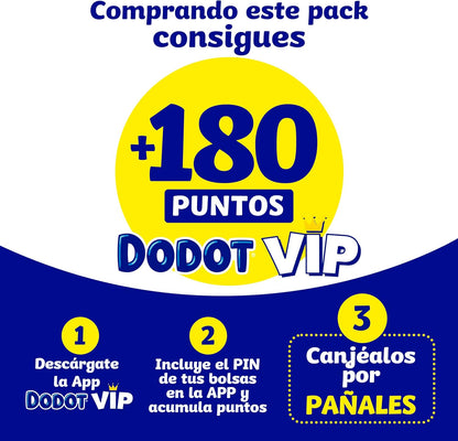 Dodot Nappy - Activity Pants, Size 6 (14-19 kg), 70 Nappies + Gift of 1 Pack of 40 Wipes with 360 Adjustment Anti-Leak Extra Soft
