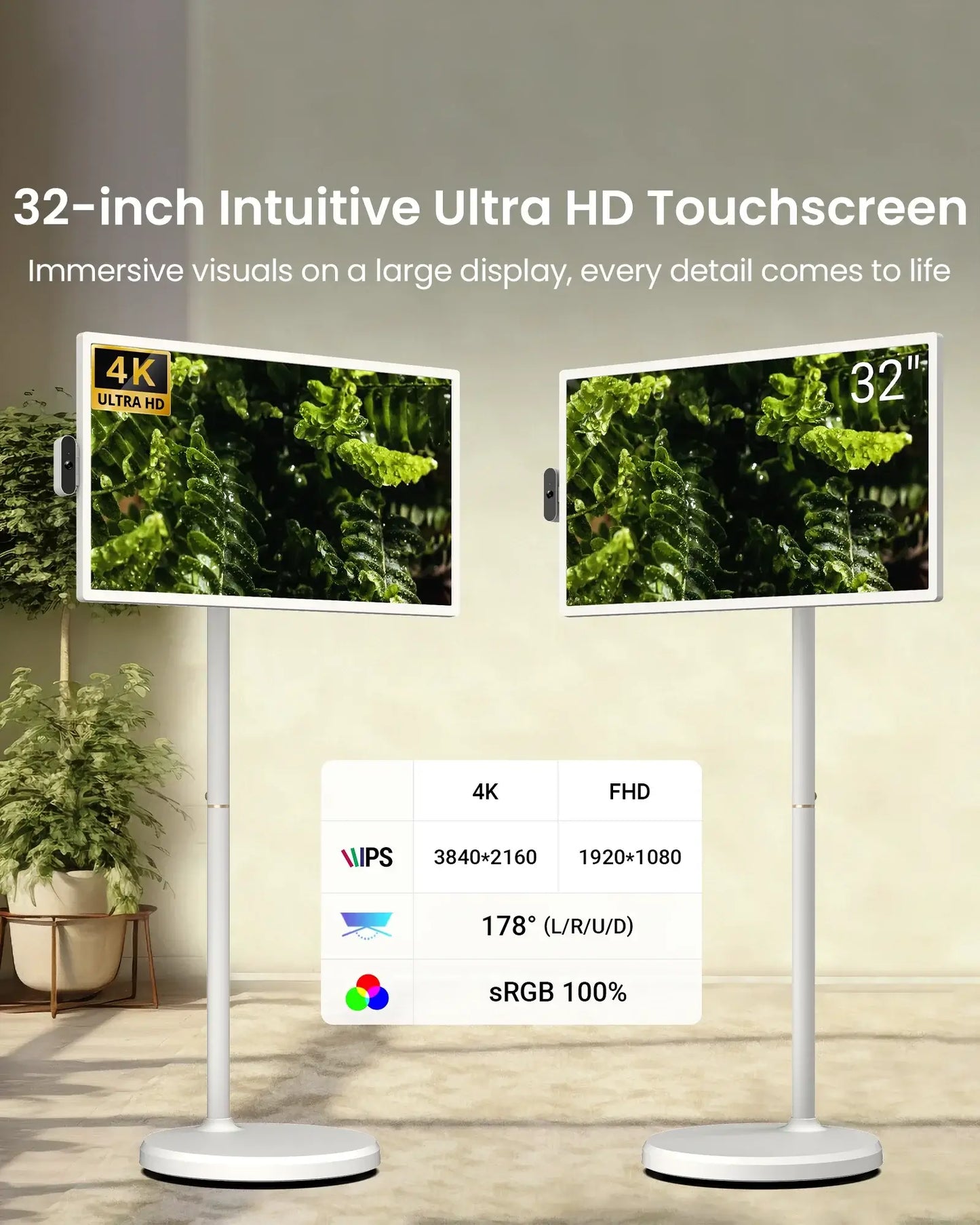 Apolosign 32" Smart Portable TV