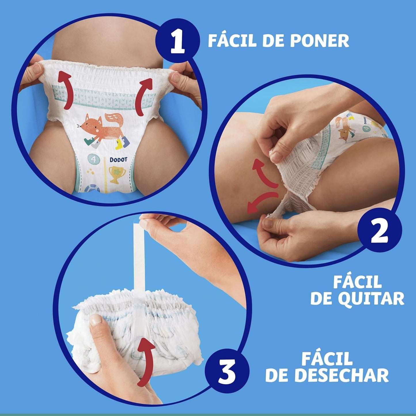Dodot Nappy - Activity Pants, Size 6 (14-19 kg), 70 Nappies + Gift of 1 Pack of 40 Wipes with 360 Adjustment Anti-Leak Extra Soft