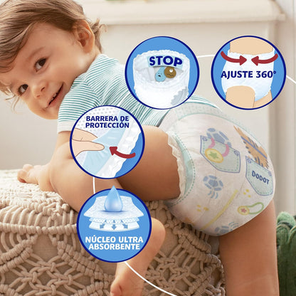 Dodot Baby Pants Diapers, Size 5, 12-17 kg, 180 Diapers, 360° Adjustment Anti-Leak Diaper, Monthly Pack